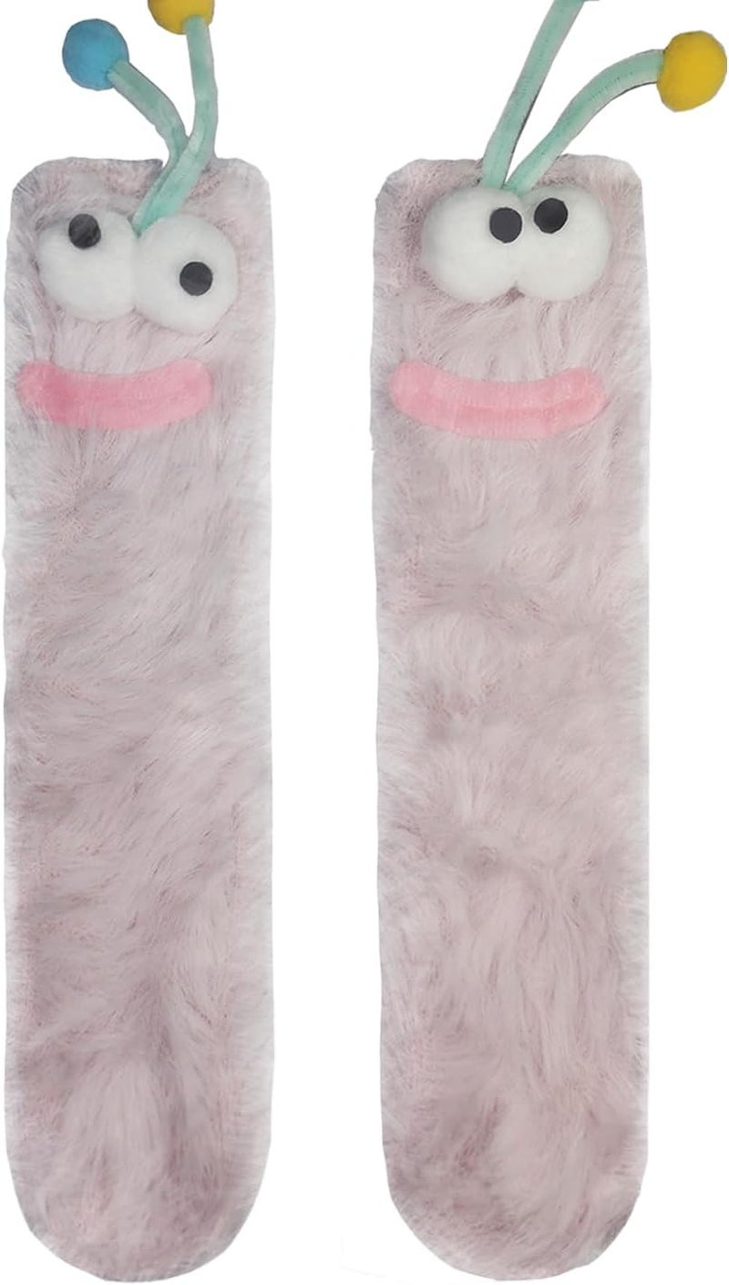 TFTSR Crazy Funny Fuzzy Silly Socks for Kids Women,Girls Fluffy Slipper Novelty Fun Socks,Boy Men Cute Cozy Soft Animal Sock - Image 1